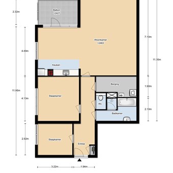 Gennep, Moutstraat, 3-kamer appartement - foto 2