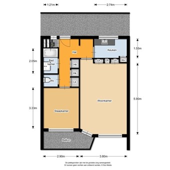 Enschede, Espoortstraat, 2-kamer appartement - foto 2