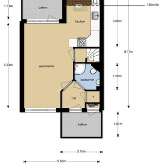 Leeuwarden, Hanenburg, bovenwoning - foto 2