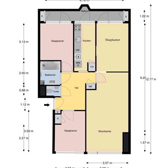 Den Haag, Veenendaalkade, 4-kamer appartement - foto 2